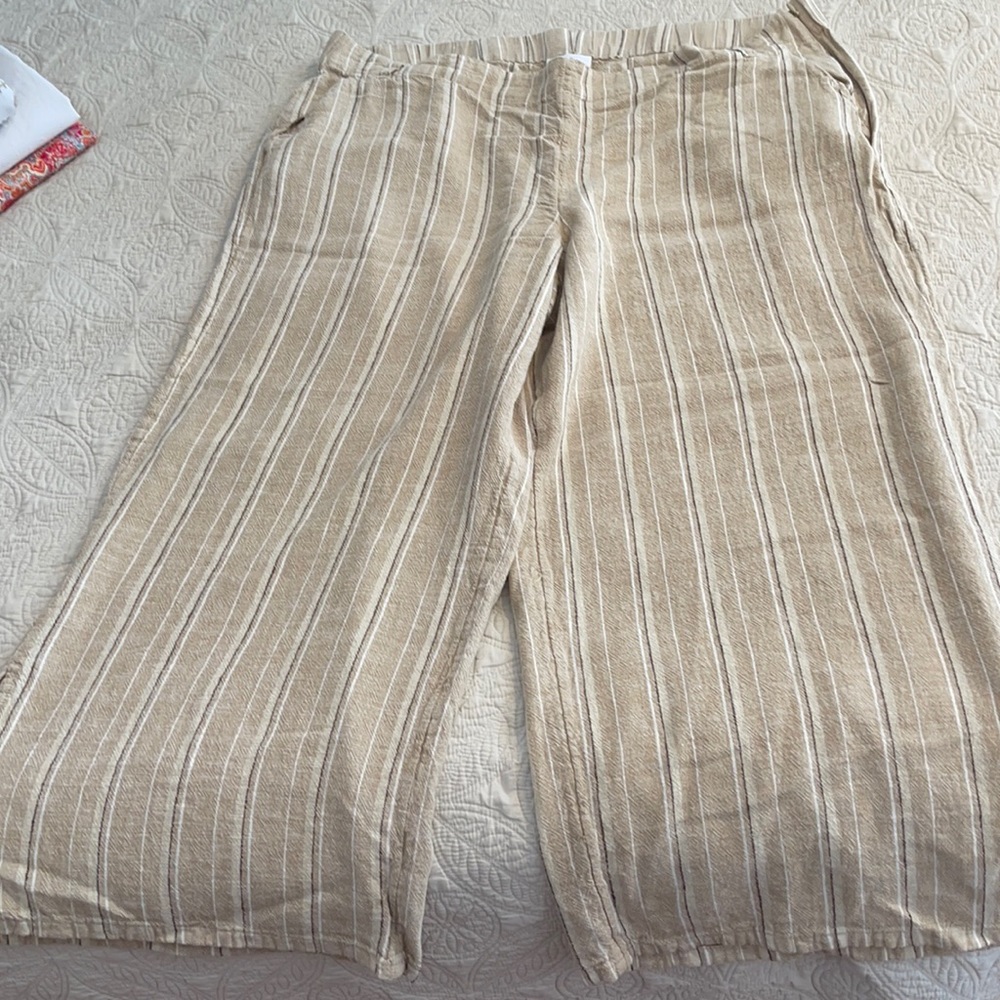 J.Jill linen blend crop pants